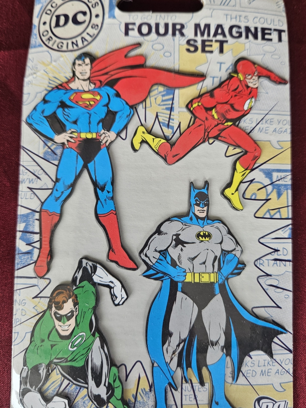DC Comics Heroes 4-Piece Magnet Set Vintage '90s Collectible Sealed NEW RARE
